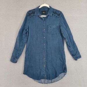 Rails Women's Nor 6033 087 Ashland Dark Vintage Embroidery Button Up Top Small
